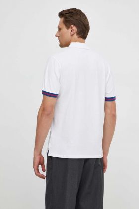 North Sails polo de bumbac culoarea alb, cu imprimeu, 692457