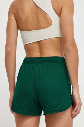 New Balance pantaloni scurti femei, culoarea verde, neted, medium waist, WS41510NWG