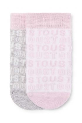 Tous sosete bebe 2-pack culoarea roz