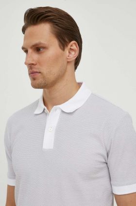 BOSS polo de bumbac culoarea gri, uni 50513580