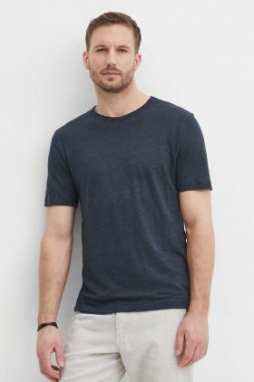 BOSS tricou de in culoarea bleumarin, uni 50511612