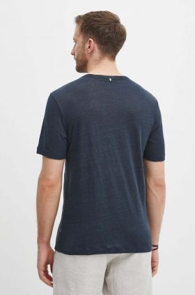 BOSS tricou de in culoarea bleumarin, uni 50511612