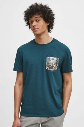 Medicine tricou din bumbac barbati, culoarea verde, cu imprimeu