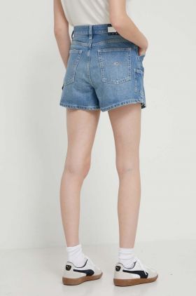 Tommy Jeans fustă pantalon uni, high waist, DW0DW18115