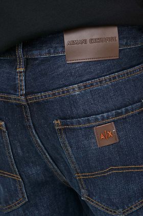 Armani Exchange jeansi barbati, culoarea albastru marin, 3DZJ13 Z1UYZ