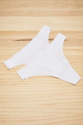 women'secret tanga 2-pack culoarea alb