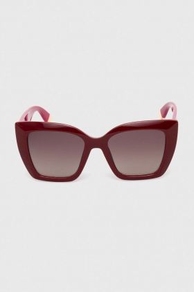 Furla ochelari de soare femei, culoarea bordo, SFU710_5409PN