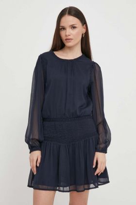 Pepe Jeans rochie culoarea albastru marin, mini, evazati