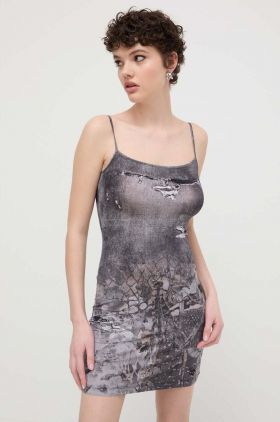 Diesel rochie D-HOPPYN culoarea gri, mini, mulată, A13351.0QIAD