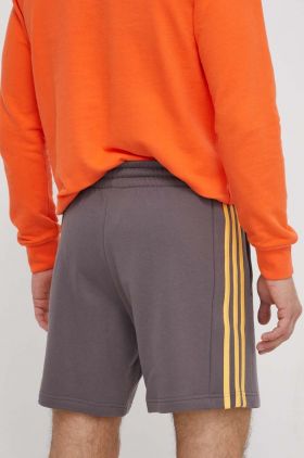 adidas pantaloni scurti din bumbac culoarea gri, IS1346