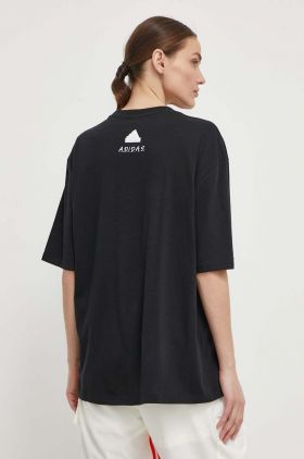 adidas tricou din bumbac femei, culoarea negru, IS1240