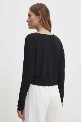 Answear Lab bluza femei, culoarea negru, neted