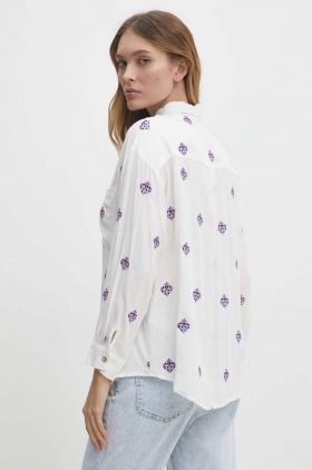Answear Lab camasa femei, culoarea alb, cu guler clasic, relaxed