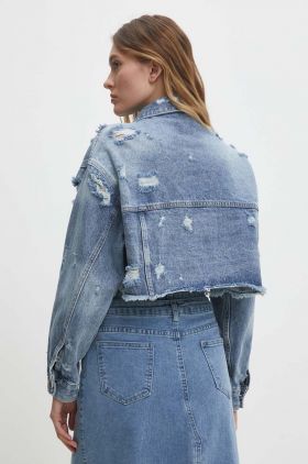 Answear Lab geaca jeans femei, de tranzitie, oversize