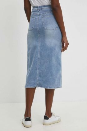 Answear Lab fusta jeans midi, drept