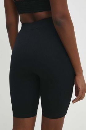 Answear Lab pantaloni scurti femei, culoarea negru, neted, high waist