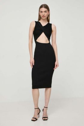 Silvian Heach rochie culoarea negru, midi, mulata