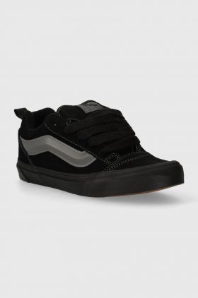 Vans adidasi de piele intoarsa pentru copii Knu Skool culoarea negru