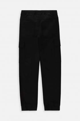 Coccodrillo pantaloni copii culoarea negru, neted