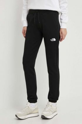 The North Face pantaloni de trening din bumbac culoarea negru, neted, NF0A87E4JK31