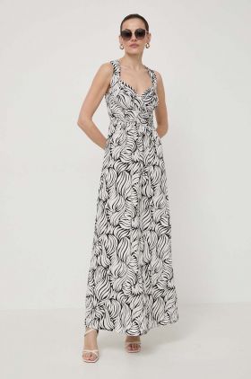 Morgan rochie culoarea alb, maxi, evazati