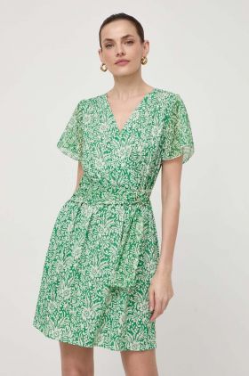 Morgan rochie culoarea verde, mini, evazati