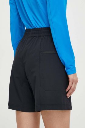 Colmar pantaloni scurți outdoor culoarea negru, neted, high waist