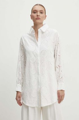Answear Lab camasa femei, culoarea alb, cu guler clasic, relaxed
