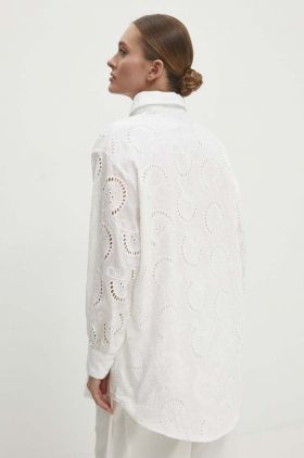 Answear Lab camasa femei, culoarea alb, cu guler clasic, relaxed