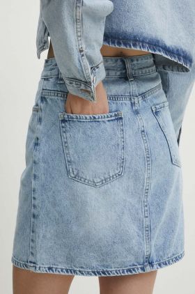 Answear Lab fusta jeans mini, drept