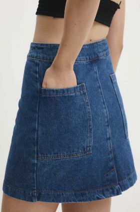 Answear Lab fusta jeans mini, drept