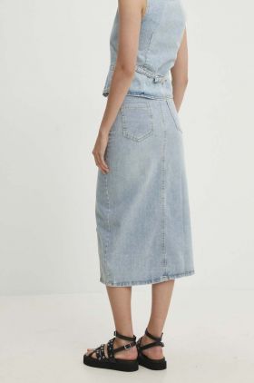 Answear Lab fusta jeans midi, drept