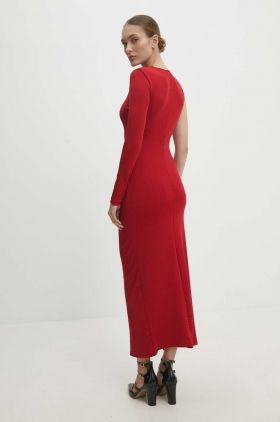 Answear Lab rochie culoarea rosu, maxi, mulata