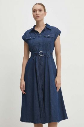 Answear Lab rochie jeans maxi, evazati