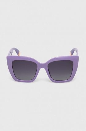 Furla ochelari de soare femei, culoarea violet, SFU710_5403NN