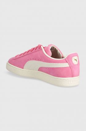 Puma sneakers din piele intoarsă Suede Neon culoarea roz, 396507