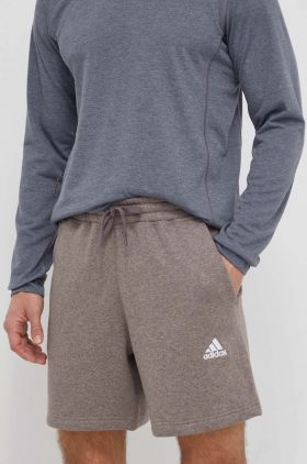 adidas pantaloni scurti barbati, culoarea gri, melanj, IR5322