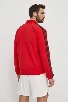 adidas Originals bluza barbati, culoarea rosu, cu imprimeu, IS2807