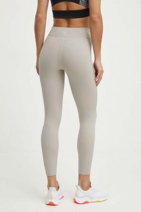 Reebok jambiere de yoga LUX Collection culoarea bej, neted, 100076114