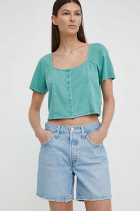 Levi's pantaloni scurti jeans femei, neted, high waist