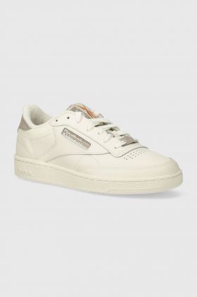 Reebok Classic sneakers din piele Club C 85 culoarea bej, 100074162