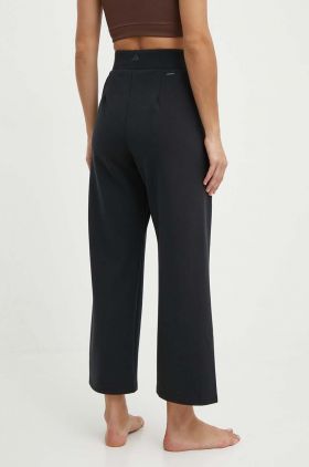 adidas Performance pantaloni de yoga culoarea negru, neted, IU1823