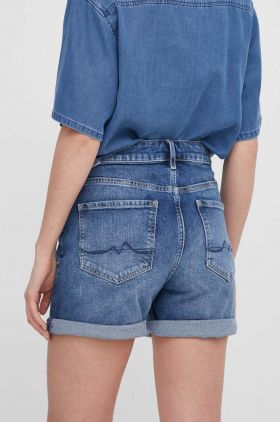 Pepe Jeans pantaloni scurti jeans SKINNY SHORT HW femei, neted, high waist, PL801121HU5