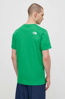 The North Face tricou din bumbac M Berkeley California S/S Tee barbati, culoarea verde, cu imprimeu, NF0A87U5PO81