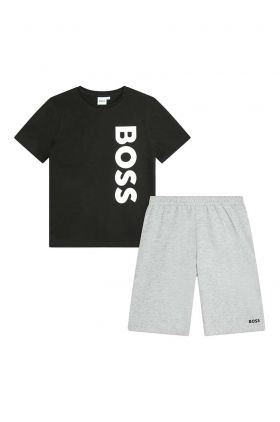 BOSS set de bumbac pentru copii culoarea negru