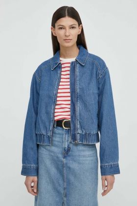 Levi's geaca jeans femei, culoarea albastru marin, de tranzitie