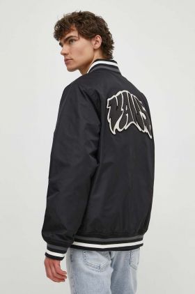 Vans geaca bomber barbati, culoarea negru, de tranzitie