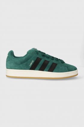 adidas Originals sneakers din piele întoarsă Campus 00s culoarea verde, IF8763