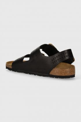 Birkenstock sandale de piele Milano Bold Gap barbati, culoarea negru, 1023622