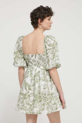 Abercrombie & Fitch rochie culoarea verde, mini, evazati